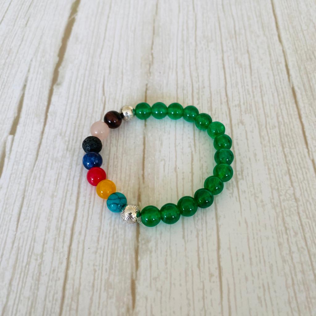 Pulsera de Jade Verde | 7 Chakras