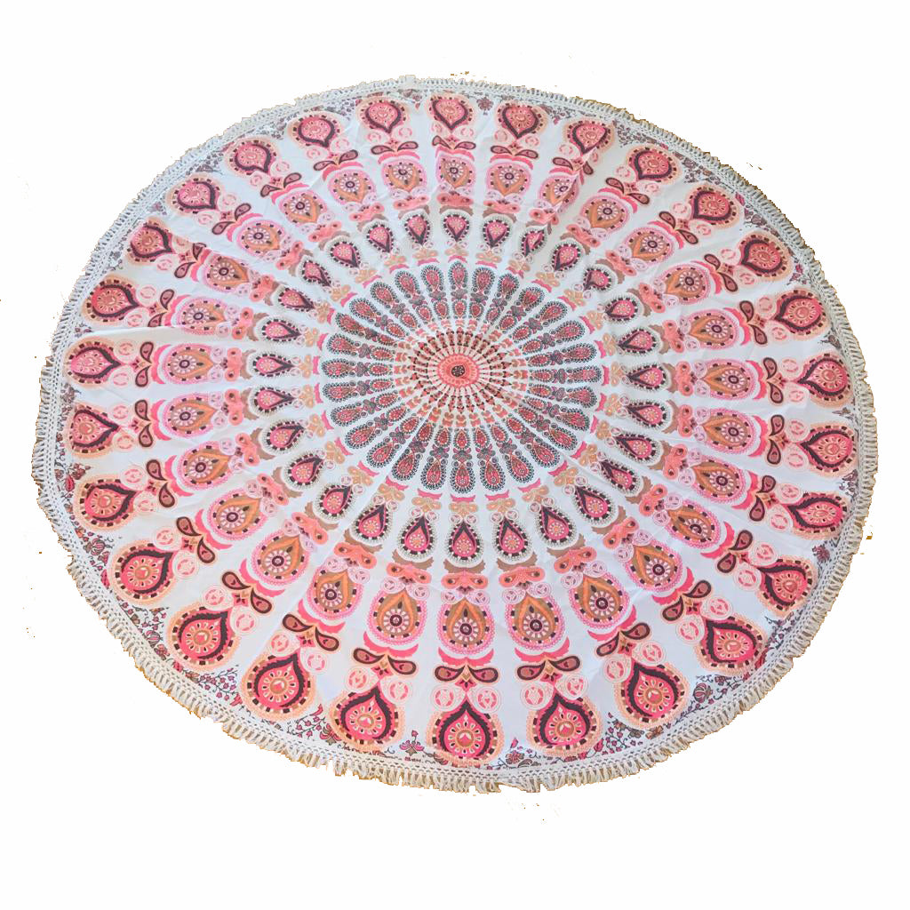 Pareo - Cubre cama mandala Pink and Orange Design