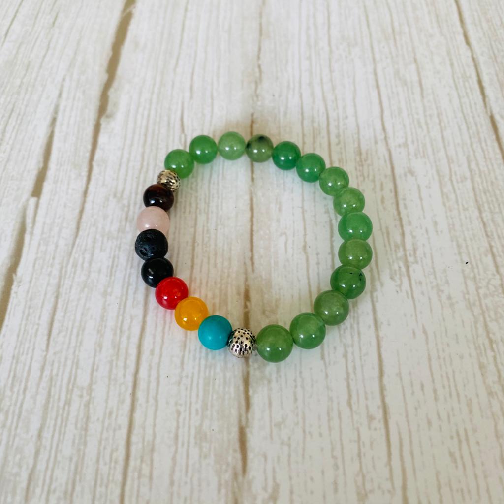 Pulsera Prehnita 7 Chakras