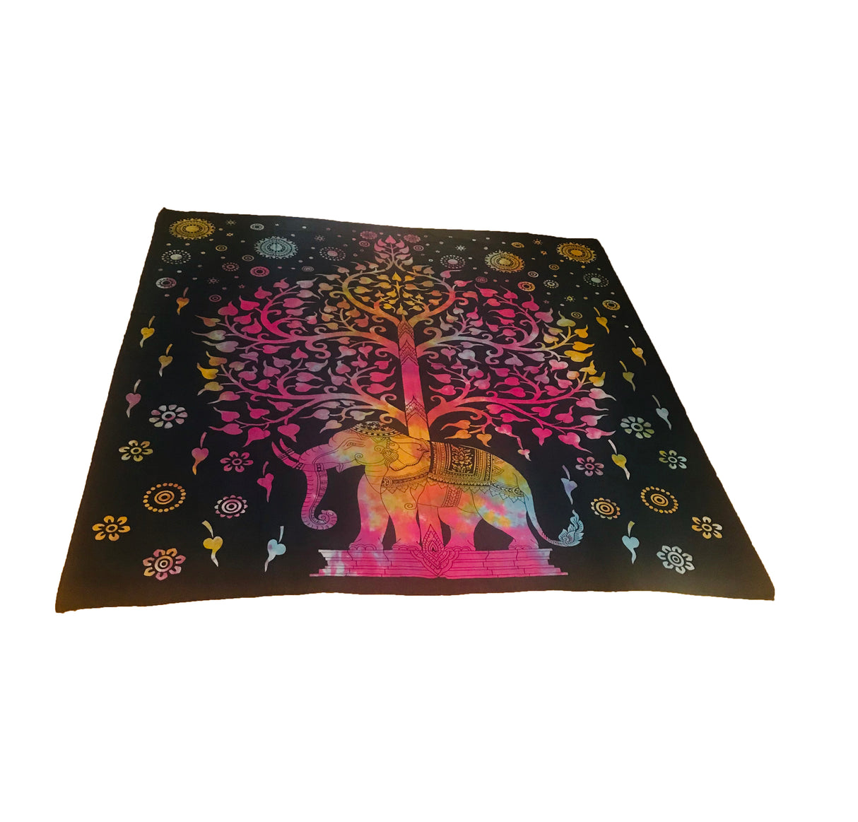 Cubrecama 2 plazas Tree of life and Elephant