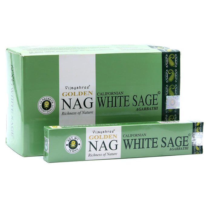Incienso Natural Golden Nag Salvia Blanca - Vijayshree